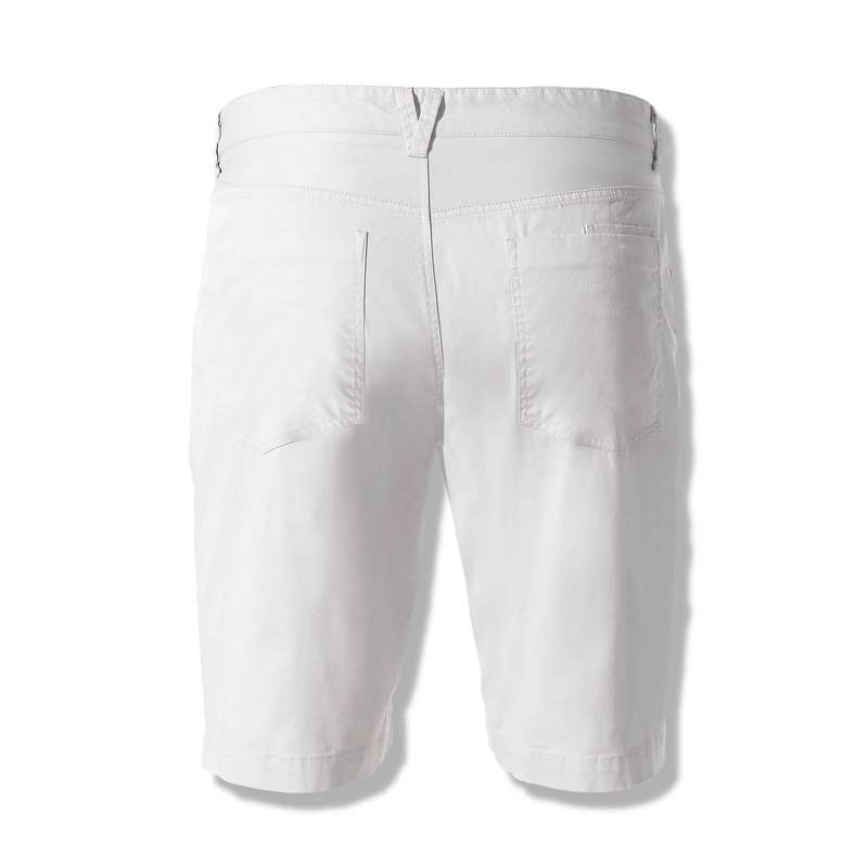 Cotton Straight Shorts, White, large image number 1