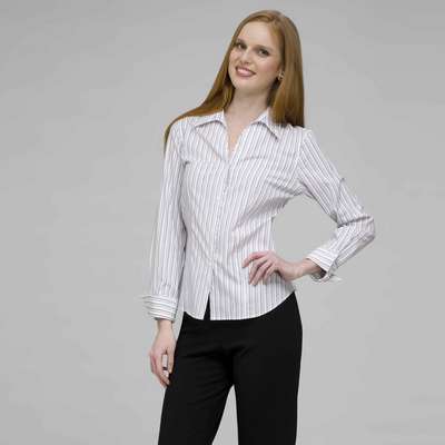 Platinum Red Stripes Easy Care Fitted Shirt