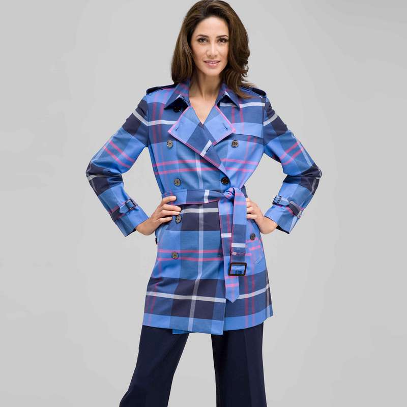Trench Coat, Blue Fox Multi, large image number 0
