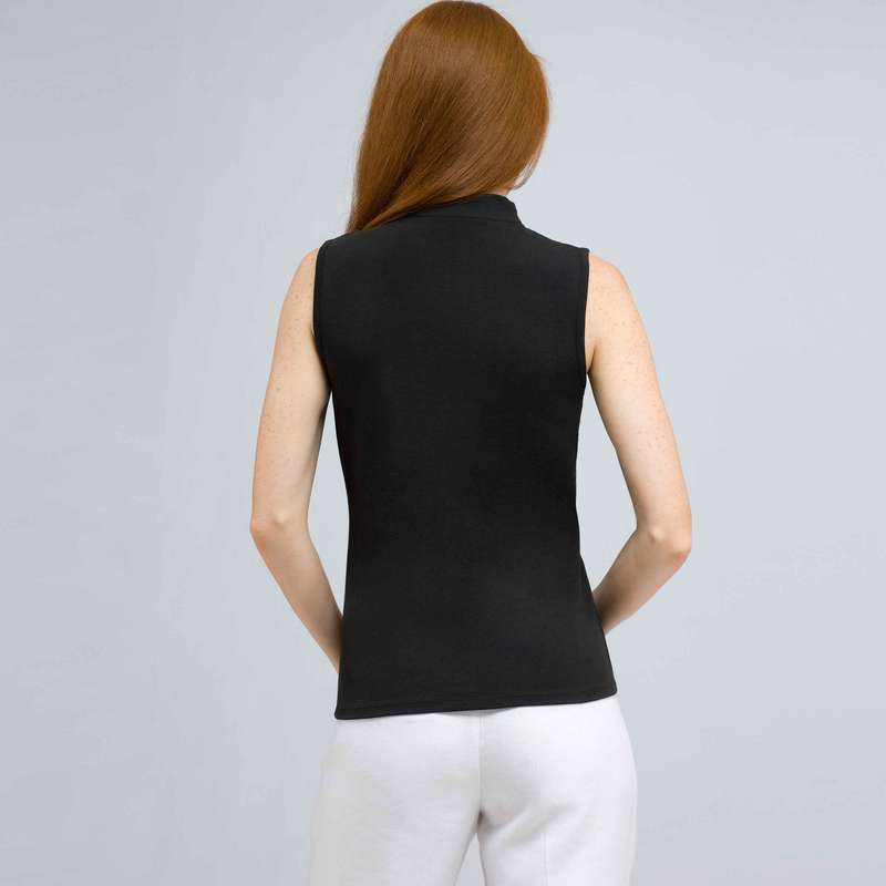 Zip Front Tank with Ruffles Blouse., , large image number 1